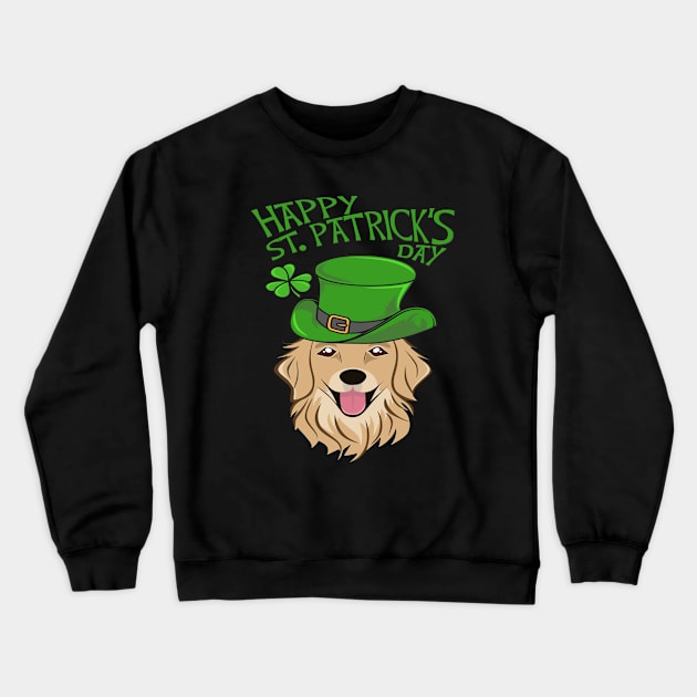 Happy Saint Patrick's Day Labrador Retriever Crewneck Sweatshirt by MerchAndrey